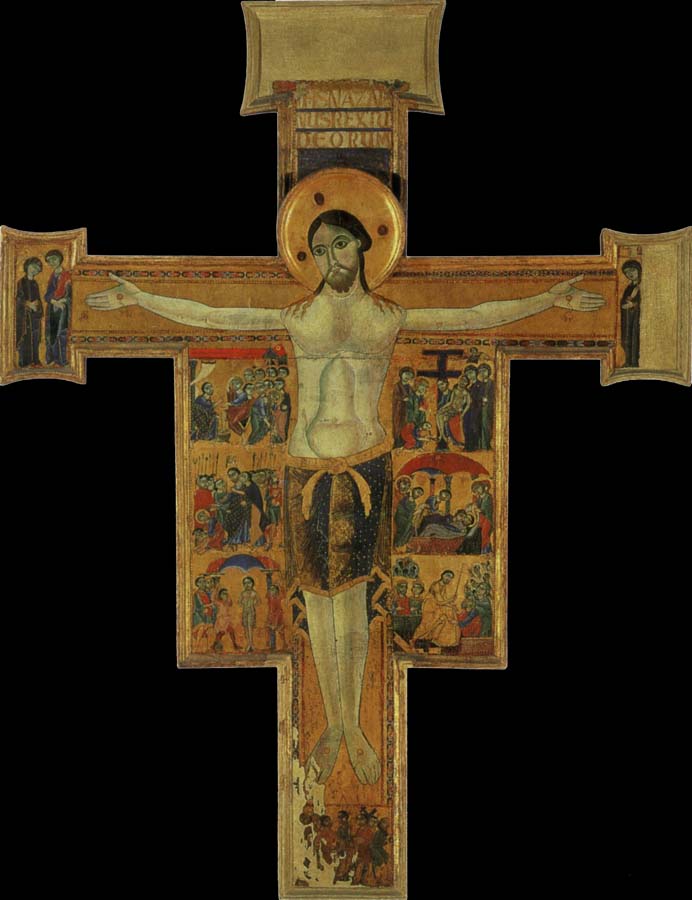 The crucifixion with scenes of the suffering Christs